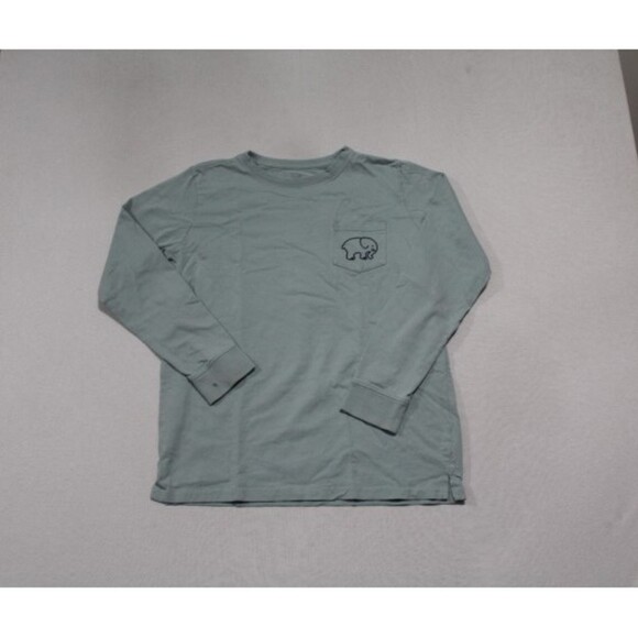 Ivory Ella Men Teal Long Sleeve Shirt Crew Neck Size Small - Picture 1 of 9